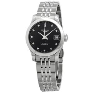 Record Automatic Chronometer Diamond Black Dial Watch L2.320.4.57.6