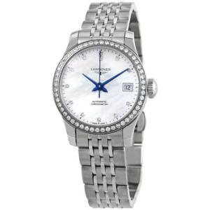 Record Automatic Diamond White Mother of Pearl Dial Watch L2.320.0.87.6