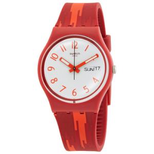 Red Flame White Dial Red Silicone Watch GR711