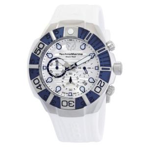 Reef Black Chronograph GMT Quartz White Dial Watch TM523013