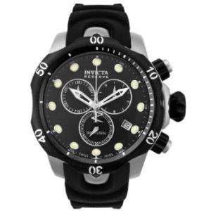 Reserve Collection Chronograph Black Dial Black Rubber Watch