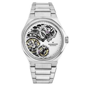 Revolution Hand Wind White Dial Watch MANRM04SM