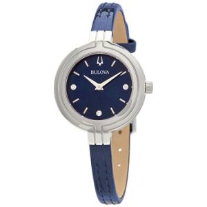 Rhapsody Quartz Blue Dial Blue Leather Watch 96P212