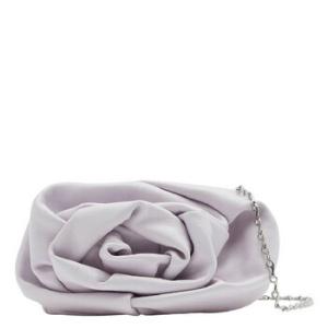 Rose Nappa Chain Clutch In Haze