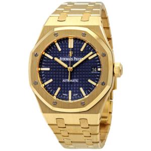 Royal Oak Blue Dial 18 Carat Yellow Gold Automatic Midsize Watch 15450BA.OO.1256BA.02