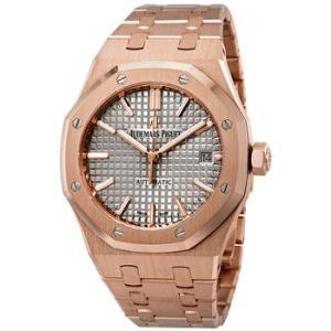 Royal Oak Nickel Grey Dial 18 Carat Rose Gold Automatic Watch 15450OR.OO.1256OR.01