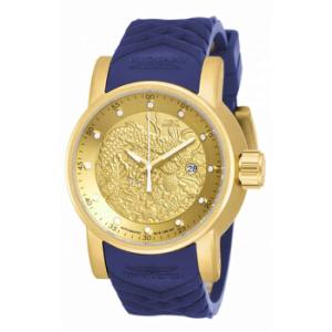 S1 Rally Automatic Dragon Gold Dial Blue Polyurethane Watch