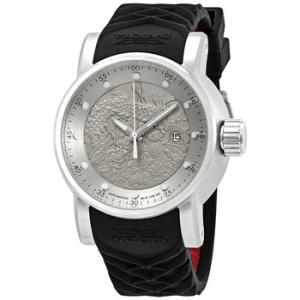 S1 Rally Automatic Dragon Silver Dial Black Silicone Watch