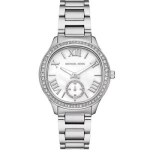 Sage Quartz White Dial Watch MK4807