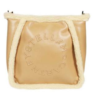 Sand Leather Logo Perforated Bag