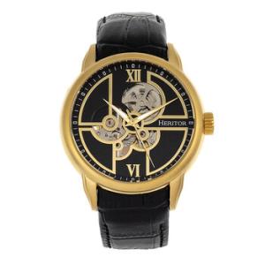 Sanford Automatic Black Dial Black Leather Watch HR8303