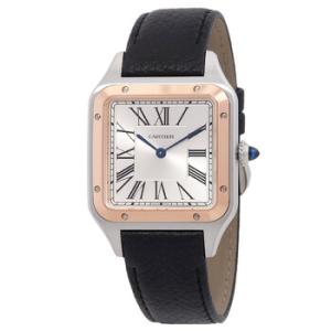 SantosDumont Large Model Silver Dial Watch W2SA0019