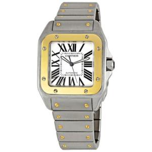 Santos 100 Extra Large 18kt Yellow Gold and Steel Watch W200728G