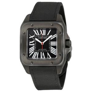 Santos Automatic Black Dial Watch