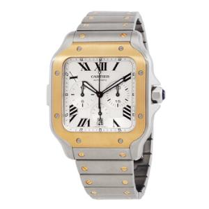 Santos De Cartier Chronograph Automatic Silver Dial Watch w2sa0008