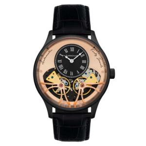 Scientists Faraday Double Barrel Automatic Black Dial Watch ES81790D