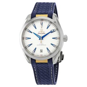 Seamaster Aqua Terra Automatic Silver Dial Blue Rubber Watch 220.12.41.21.02.004