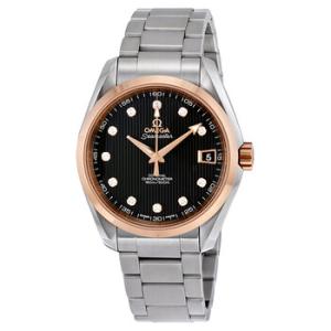 Seamaster Aqua Terra  Automatic Diamond Black Dial 18kt Rose Gold Watch 231.20.39.21.51.003