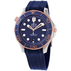 Seamaster Diver Automatic Stainless Steel  18kt Sedna Gold Blue Dial 42 mm Watch 210.22.42.20.03.002