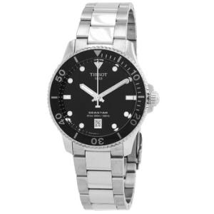 Seastar Quartz Black Dial Watch T120.410.11.051.00