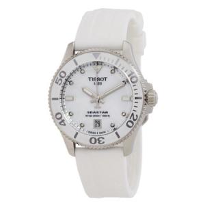 Seastar Quartz Diamond White Mother of Pearl Dial Watch T120.210.17.116.00