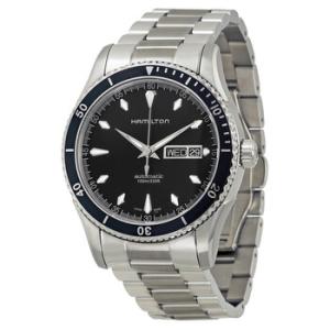 Seaview Black Dial Stainless Steel Watch H37565131