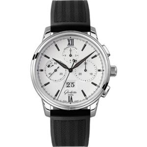 Senator Chronograph Panorama Date Automatic White Dial Watch
