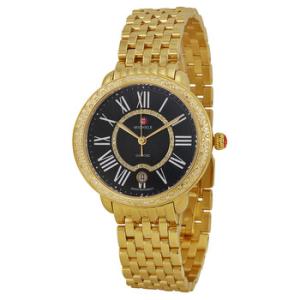 Serein Black Pearl Dial Goldplated Diamond Watch MWW21B000051