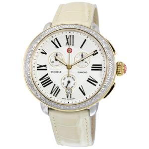 Serein Chronograph Ivory Dial Bone Leather Watch MWW21A000043