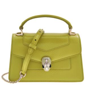Serpenti Forever Leather Top Handle Bag