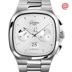 Seventies Chronograph Panorama Date Automatic Silver Dial Watch