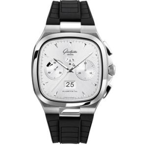 Seventies Chronograph Panorama Date Automatic Silver Dial Watch
