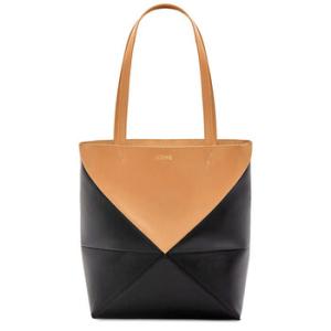 Shiny Calfskin Puzzle Fold Tote
