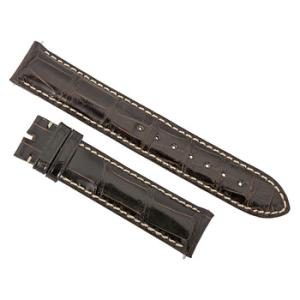 Shiny Dark Brown Alligator Leather Strap