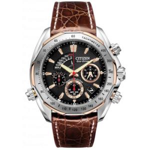 Signature EcoDrive Chronograph Perpetual Calendar Black Dial Watch BZ000602E