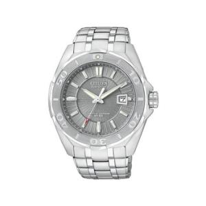 Signature EcoDrive Grey Dial Stainless Steel Watch BL125152H