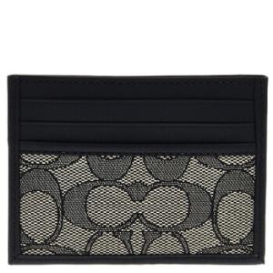 Signature Jaquard Leather Card Case