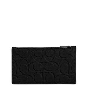 Signature Leather Zipped Card Case