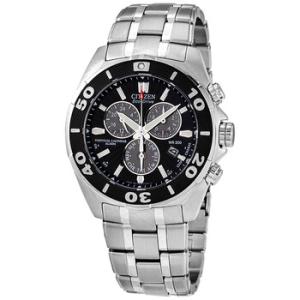 Signature Perpetual Calendar EcoDrive Chronograph Black Dial Watch BL544058E