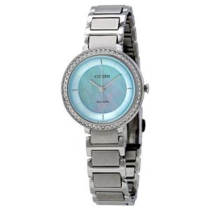 Silhouette Crystal Blue Mother of Pearl Dial Watch EM048052N