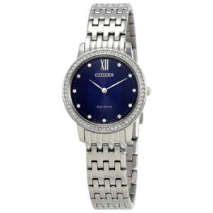 Silhouette Crystal Navy Blue Dial Watch EX148058L