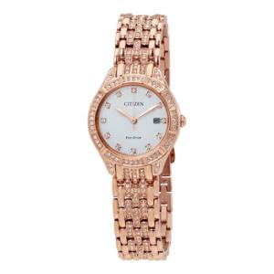 Silhouette Crystal Silver Dial Crystal Watch EW232357A