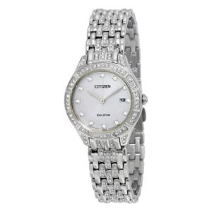 Silhouette Crystal Silver Dial Watch EW232055A