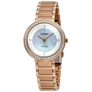 Silhouette Crystal White Mother Of Pearl Dial Watch EM048354D