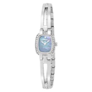 Silhouette EcoDrive Mother of Pearl Dial Stainless Steel Bangle Watch EW993056Y