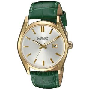 Silver Dial Green Leather Watch AS8221GN