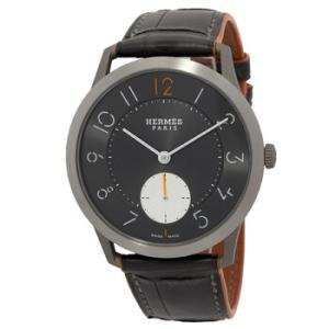 Slim DHermes Automatic Black Dial Watch 047665WW00