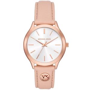 Slim Runway Quartz White Dial Watch MK7467