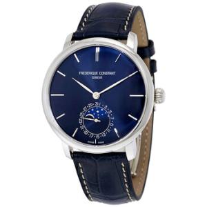 Slimline Automatic Moonphase Blue Dial Watch FC705N4S6