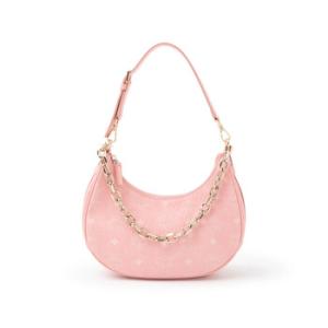 Small Aren Crescent Hobo in Visetos  Pink